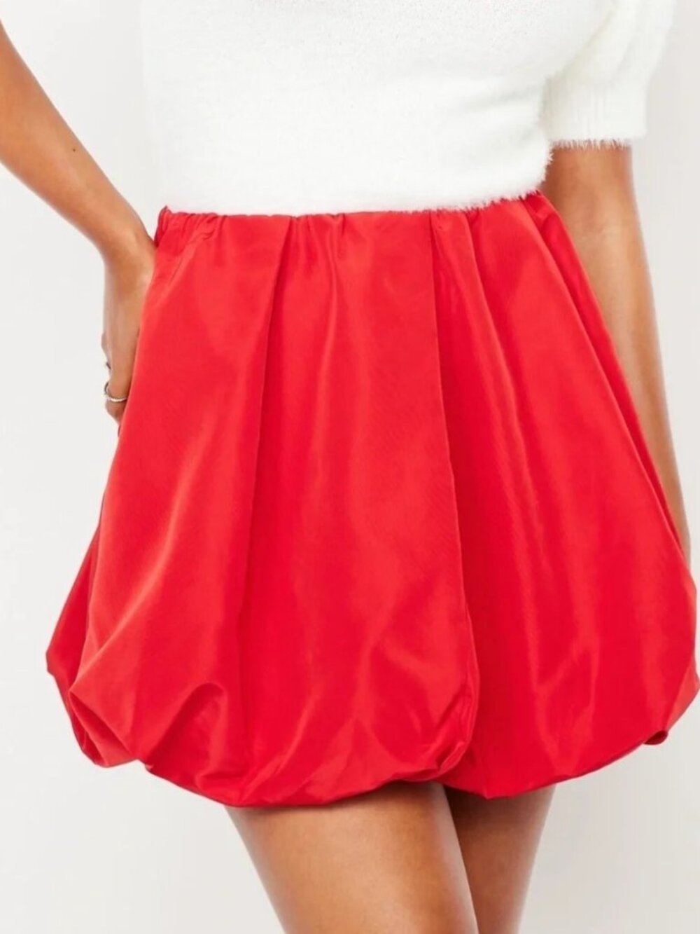 Old Navy Taffeta Bubble Mini Skirt - Red ** Size L/T
